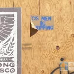SF Fillmore CIS Men Tripping wheatpaste