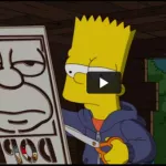 In Media Bart Simpson cuts a stencil 2012