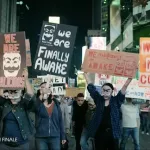 In Media Mr. Robot Times Square protest 02