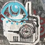 MX CDMX Roma radio wheatpaste