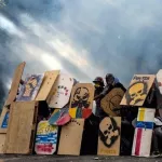 VE Caracas Protest shields