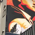Shepard Fairey SF Chavez Mural cut out