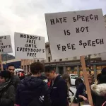 CA East Bay Berkeley Protest Sign Hate Speech