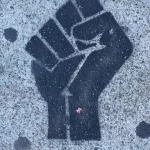 CA Oakland Black Power fist