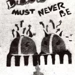 SF Bay Area 1983 Diablo Must Never Be ph R Johnson Community Mural mag