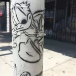 LA HighlandPark DonaldDuck sticker