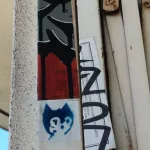 CA LA Hollywood cat smoking sticker