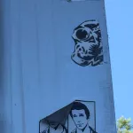 CA LA Hollywood skull sticker