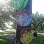 LA New Orleans faces on vinyl