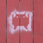 MI Detroit bitmap space invader