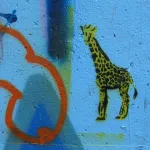 MO St. Louis Flood Wall Giraffe