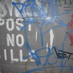 NYC Post no Bills Red Abstract