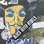 SC Folly Beach Anonymous mask sticker