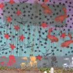 WA Seattle Stencil Jam stars fish flower bikes