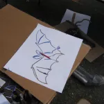 WA Seattle Stencil Jam bat cut out