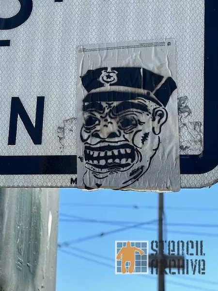 SF Western Addition scary cop sticker