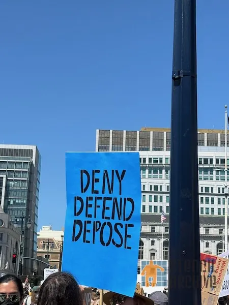 SF Protest Hands Off Deny Defend Depose