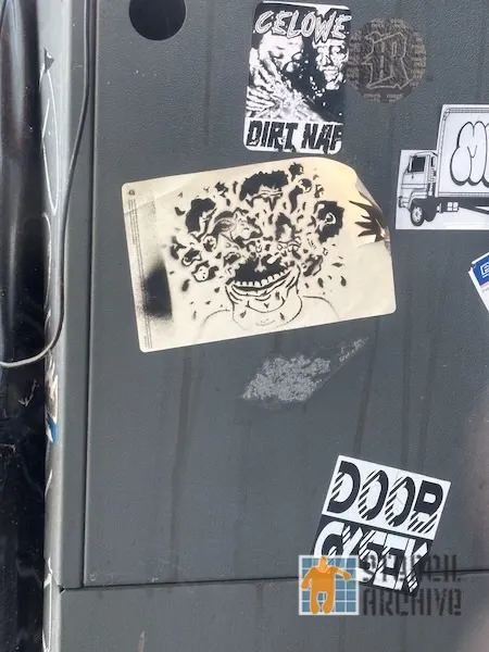 SF Van Ness exploding head sticker