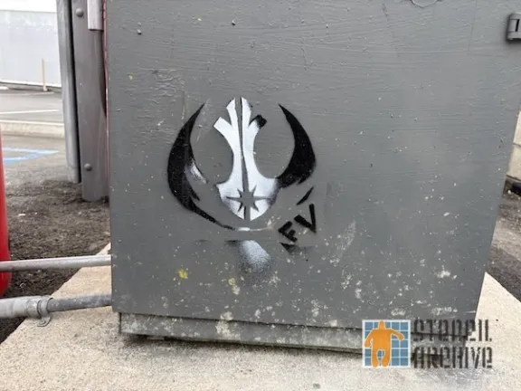 CA LA Hollywood Star Wars Rebel Jedi logo mashup