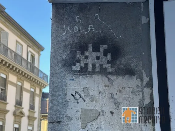 CH Lausanne space invader bitmap