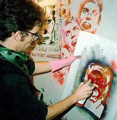 Jef Aerosol 1985 spraying cut out