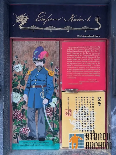 Misstencil Emperor Norton mural