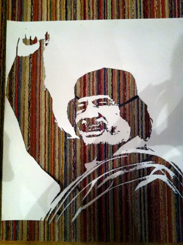 CN ROBBBB Gadaffi cut out