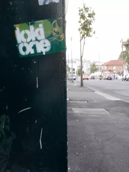 AU Lokione street sticker