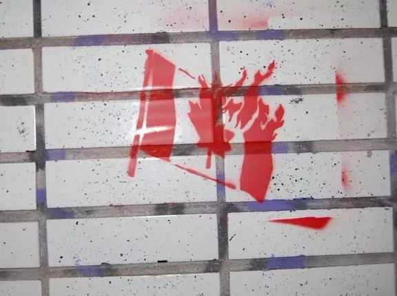 CA Montreal Flag Burning