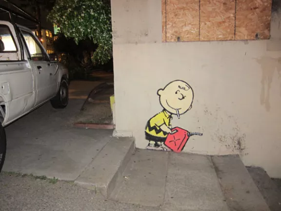 Banksy LA Charlie Brown