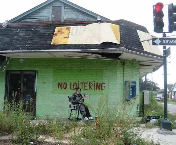 Banksy New Orleans No Loitering