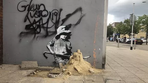 Banksy Pulling up stones Lowestoft