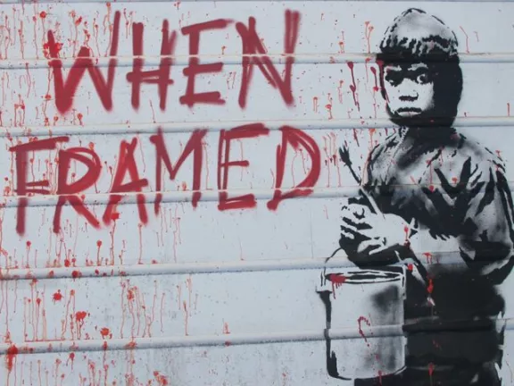Banksy SF Valencia On Roof Detail