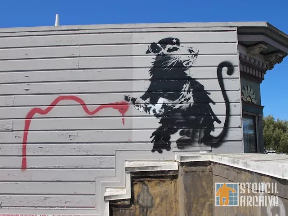 Banksy in SF 2010 SF Upper Haight
