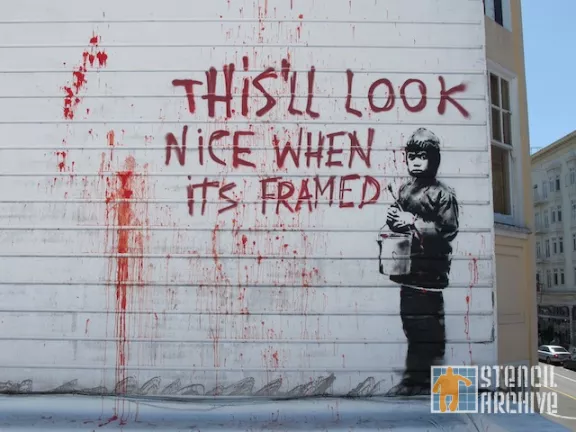 Banksy in SF 2010 SF Valencia St Mission Dist