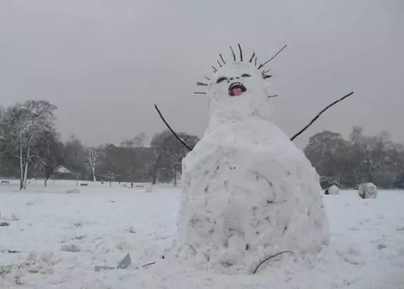 Banksy snowman