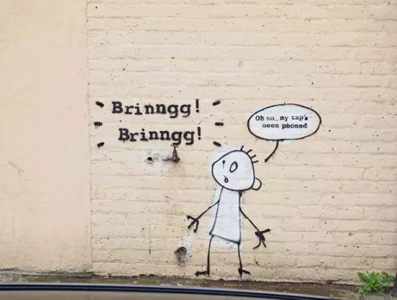 Banksy tap phoned