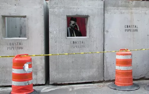 Banksy NYC 2013 Concrete Confessional