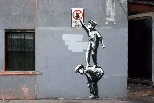 Banksy NYC 2013 the street is in play