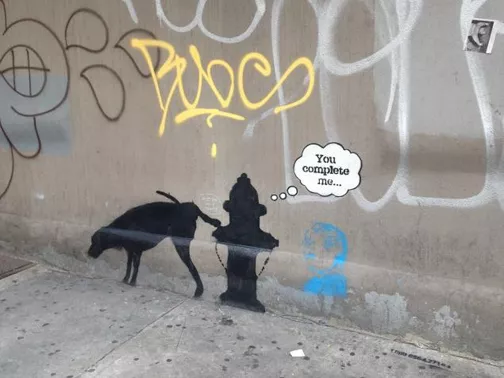 Banksy NYC 2013 you complete me