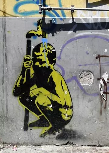 Banksy Naples IT squatter