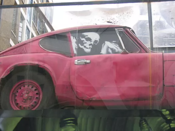 Banksy UK London Skeleton