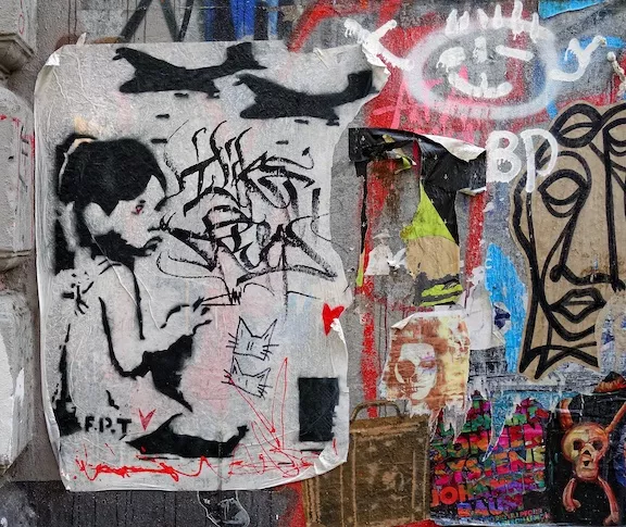 F.P.T. Hamburg bombing children wheatpaste