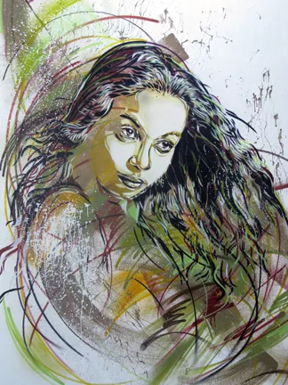 C215 Indoor wallpainting_detail