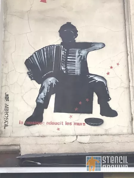 Jef Aerosol FR Paris Butte aux Cailles street musician