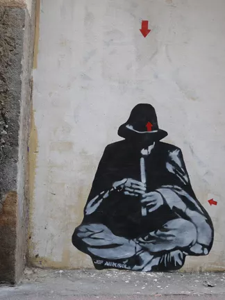 Jef Aerosol busker12 rue René Leynaud Lyon