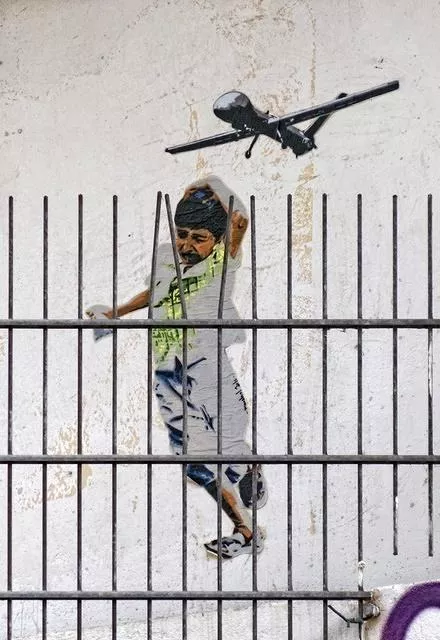 Marshal Arts child running from drone
