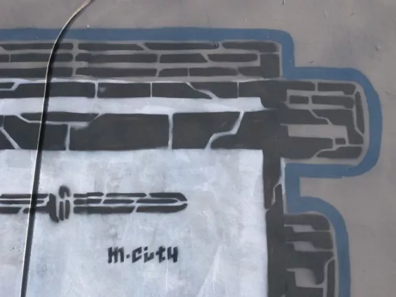 M-city Downtown LA mural 11 detail