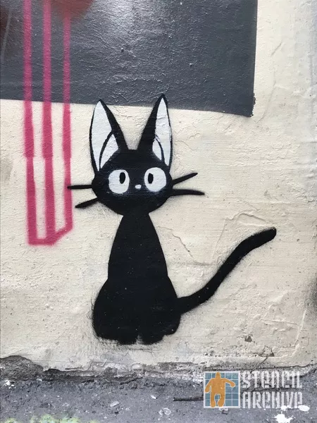 FR Paris Butte aux Cailles Ghibli cat Jiji