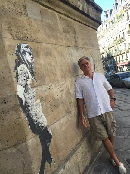 FR Paris female wheatpaste